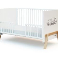 AT4 Têtes De Lits Et Accessoires De Lits Enfants Barrière De Lit Bébé 140cm Blanc -Lits bébé Soldes barriere de lit bebe 140cm blanc 3