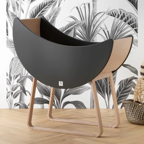 Sauthon Original Lits Bébé Berceau 117x115x55cm En Bois Gris 4 Sauthon Original Lits Bébé Berceau 117x115x55cm En Bois Gris – Image 2