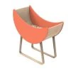Sauthon Original Lits Bébé Berceau 117x115x55cm En Bois Orange -Lits bébé Soldes berceau 117x115x55cm en bois orange 2