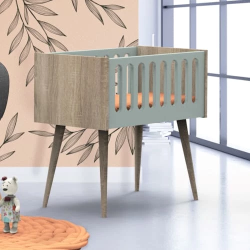 Sauthon Original Lits Bébé Berceau 91x94x56cm Vert 4 Sauthon Original Lits Bébé Berceau 91x94x56cm Vert – Image 2