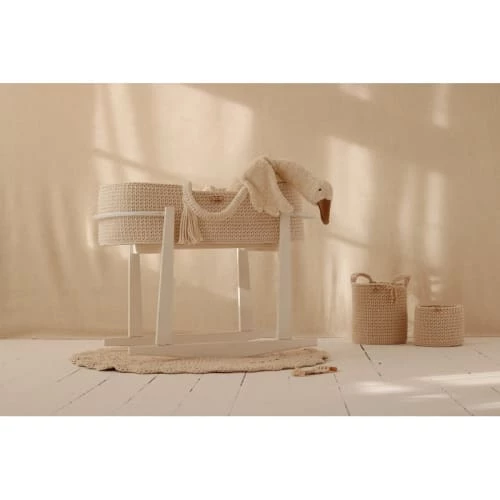 Lignea Kids Lits Bébé Berceau à Bascules En Coton écru 4 Lignea Kids Lits Bébé Berceau à Bascules En Coton écru – Image 2