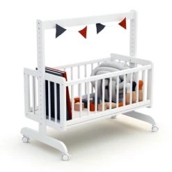AT4 Lits Bébé Berceau Cododo Blanc -Lits bébé Soldes berceau cododo blanc 4