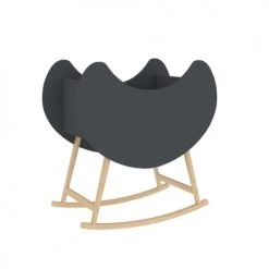 Lignea Kids Lits Bébé Berceau En Bois à Bascules Anthracite
