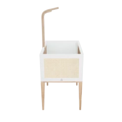 Lignea Kids Lits Bébé Berceau En Bois Massif Et Rotin Neige -Lits bébé Soldes berceau en bois massif et rotin neige 1