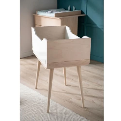 Sauthon Original Lits Bébé Berceau Pieds Bois 97x93x55cm En Bois Blanc 5 Sauthon Original Lits Bébé Berceau Pieds Bois 97x93x55cm En Bois Blanc – Image 3
