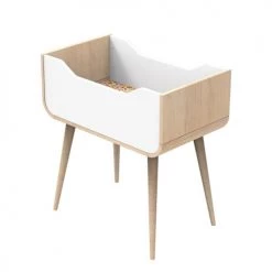 Sauthon Original Lits Bébé Berceau Pieds Bois 97x93x55cm En Bois Blanc
