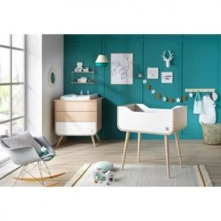 Sauthon Original Lits Bébé Berceau Pieds Bois 97x93x55cm En Bois Blanc 11 Sauthon Original Lits Bébé Berceau Pieds Bois 97x93x55cm En Bois Blanc -Lits bébé Soldes berceau pieds bois 97x93x55cm en bois blanc 4