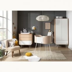 Sauthon Original Lits Bébé Berceau Pieds Métal 96x93x54cm Blanc -Lits bébé Soldes berceau pieds metal 96x93x54cm blanc 4