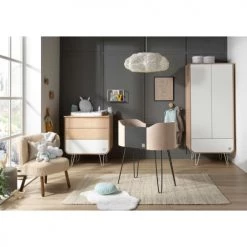 Sauthon Original Lits Bébé Berceau Pieds Métal 96x93x54cm Gris -Lits bébé Soldes berceau pieds metal 96x93x54cm gris 2