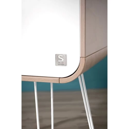 Sauthon Original Lits Bébé Berceau Pieds Métal 97x93x55cm En Bois Blanc 4 Sauthon Original Lits Bébé Berceau Pieds Métal 97x93x55cm En Bois Blanc – Image 2