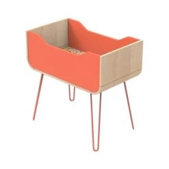 Sauthon Original Lits Bébé Berceau Pieds Métal 97x93x55cm En Bois Orange -Lits bébé Soldes berceau pieds metal 97x93x55cm en bois orange 5