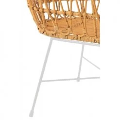 LANADECO Lits Bébé Berceau Rotin Et Métal / Matelas Blanc -Lits bébé Soldes berceau rotin et metal matelas blanc 3