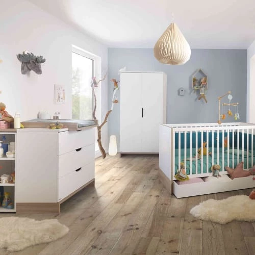 Lits Bébé Chambre Complète Lilo En Bois Chêne Et Blanc Galipette 3 Lits Bébé Chambre Complète Lilo En Bois Chêne Et Blanc Galipette