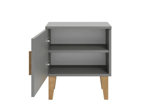 Nateo Concept Tables De Chevet Enfant Chevet 1 Porte Gris Et Chêne 4 Nateo Concept Tables De Chevet Enfant Chevet 1 Porte Gris Et Chêne – Image 2