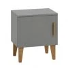 Nateo Concept Tables De Chevet Enfant Chevet 1 Porte Gris Et Chêne -Lits bébé Soldes chevet 1 porte gris et chene