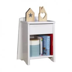 ID Kids Tables De Chevet Enfant Chevet Avec Tiroir Bois Massif Blanc