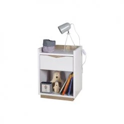 ID Kids Tables De Chevet Enfant Chevet Avec Tiroir Effet Bois Blanc Et Bois