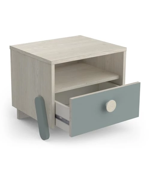Calicosy Tables De Chevet Enfant Chevet Enfant 1 Tiroir L39,3 Cm - Décor Bois Clair Et Vert De Gris 6 Calicosy Tables De Chevet Enfant Chevet Enfant 1 Tiroir L39,3 Cm - Décor Bois Clair Et Vert De Gris – Image 4