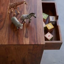 Tikamoon Tables De Chevet Enfant Chevet Enfant En Palissandre Massif 3 Tiroirs -Lits bébé Soldes chevet enfant en palissandre massif 3 tiroirs 2