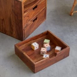 Tikamoon Tables De Chevet Enfant Chevet Enfant En Palissandre Massif 3 Tiroirs -Lits bébé Soldes chevet enfant en palissandre massif 3 tiroirs 4