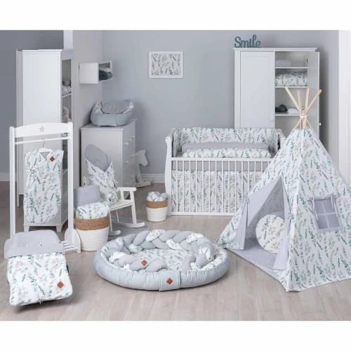 Sevira Kids Lits Bébé Cocon Bébé Matelassé - Nid Réducteur De Lit, Eucalyptus 5 Sevira Kids Lits Bébé Cocon Bébé Matelassé - Nid Réducteur De Lit, Eucalyptus – Image 3