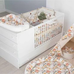 Sevira Kids Lits Bébé Cocon Bébé Matelassé - Nid Réducteur De Lit, Néo Vintage -Lits bébé Soldes cocon bebe matelasse nid reducteur de lit neo vintage 5
