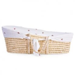 Childhome Lits Bébé Couffin Avec Matelas Et Habillage Petits Cœurs 84 X 47