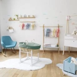 Premiers Moments Lits Bébé Couffin Avec Support Blanc & Habillage Forêt En Coton Bio 9 Premiers Moments Lits Bébé Couffin Avec Support Blanc & Habillage Forêt En Coton Bio -Lits bébé Soldes couffin avec support blanc habillage foret en coton bio 3