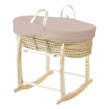 Premiers Moments Lits Bébé Couffin Avec Support Réversible & Habillage Azur En Coton Bio 8 Premiers Moments Lits Bébé Couffin Avec Support Réversible & Habillage Azur En Coton Bio – Image 6