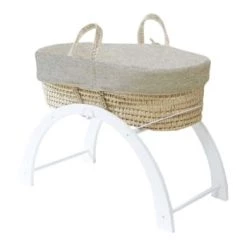 Premiers Moments Lits Bébé Couffin Avec Support Bois & Habillage Nuage En Coton Bio 10 Premiers Moments Lits Bébé Couffin Avec Support Bois & Habillage Nuage En Coton Bio -Lits bébé Soldes couffin avec support reversible habillage perle en coton bio 1