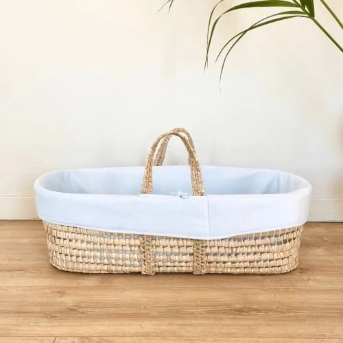 Premiers Moments Lits Bébé Couffin Bébé - Velours De Coton Bio - Couleur Azur 8 Premiers Moments Lits Bébé Couffin Bébé - Velours De Coton Bio - Couleur Azur – Image 6