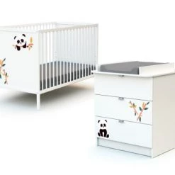 Webaby Lits Bébé Duo Lit Bébé Et Commode Blanc