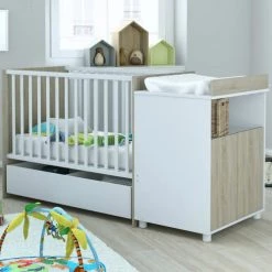 Terre De Nuit Lits Bébé Lit 60x120 Avec Tiroir Evolutif En Lit 90x200