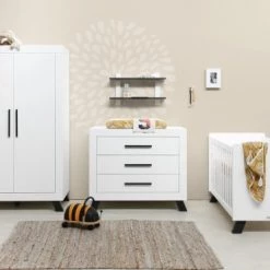 Bopita Lits Bébé Lit 60x120 Blanc/noir En MDF Et Hêtre 13 Bopita Lits Bébé Lit 60x120 Blanc/noir En MDF Et Hêtre -Lits bébé Soldes lit 60x120 blanc noir en mdf et hetre 5