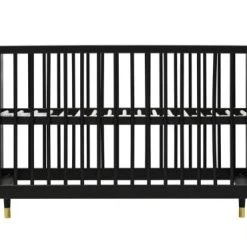 Bopita Lits Bébé Lit 60x120 Noir Mat En MDF Et Hêtre -Lits bébé Soldes lit 60x120 noir mat en mdf et hetre 3