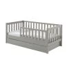 Vipack Lits Bébé Lit 70x140 Sommier Tiroir Inclus Gris -Lits bébé Soldes lit 70x140 sommier tiroir inclus gris