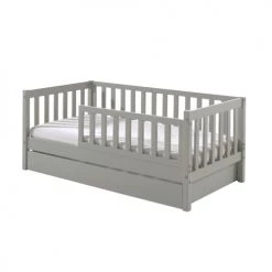 Vipack Lits Bébé Lit 70x140 Sommier Tiroir Inclus Gris
