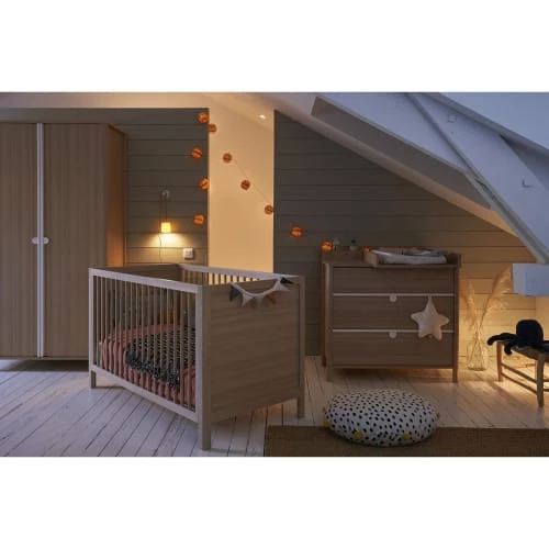 Galipette Lits Bébé Lit à Barreaux En Bois Imitation Chêne Clair 70x140 8 Galipette Lits Bébé Lit à Barreaux En Bois Imitation Chêne Clair 70x140 – Image 6