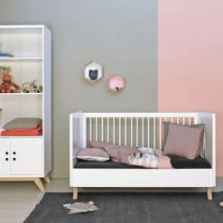Bopita Lits Bébé Lit Banquette évolutif 70x140 Blanc Naturel -Lits bébé Soldes lit banquette evolutif 70x140 blanc naturel 11