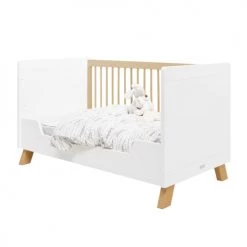 Bopita Lits Bébé Lit Banquette évolutif 70x140 Blanc Naturel