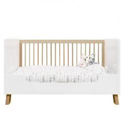 Bopita Lits Bébé Lit Banquette évolutif 70x140 Blanc Naturel -Lits bébé Soldes lit banquette evolutif 70x140 blanc naturel 3