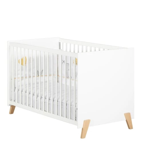 BabyPrice Lits Bébé Lit Bébé 120 X 60 En Bois Blanc 4 BabyPrice Lits Bébé Lit Bébé 120 X 60 En Bois Blanc – Image 2