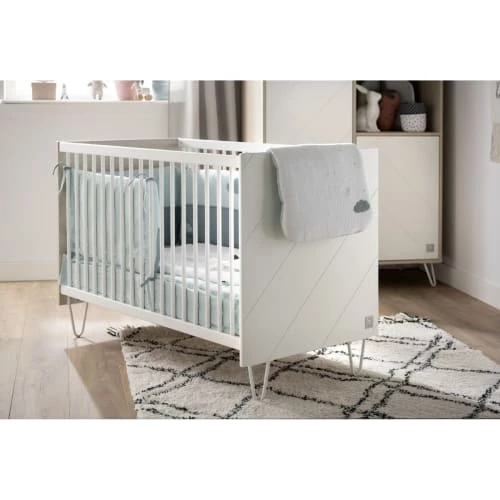Sauthon Lits Bébé Lit Bebe 120 X 60 En MDF Blanc 4 Sauthon Lits Bébé Lit Bebe 120 X 60 En MDF Blanc – Image 2