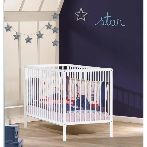 BabyPrice Lits Bébé Lit Bébé 120x60 Bois En Bois Blanc 5 BabyPrice Lits Bébé Lit Bébé 120x60 Bois En Bois Blanc – Image 3