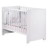 Sauthon Lits Bébé Lit Bébé 120x60 En Bois Blanc -Lits bébé Soldes lit bebe 120x60 en bois blanc 5