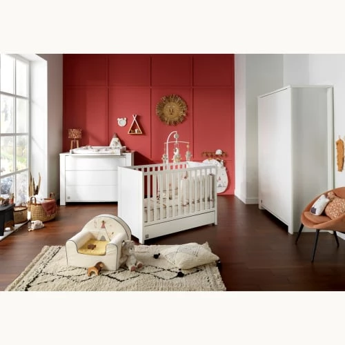 Sauthon Lits Bébé Lit Bébé 120x60 En Bois Blanc 4 Sauthon Lits Bébé Lit Bébé 120x60 En Bois Blanc – Image 2