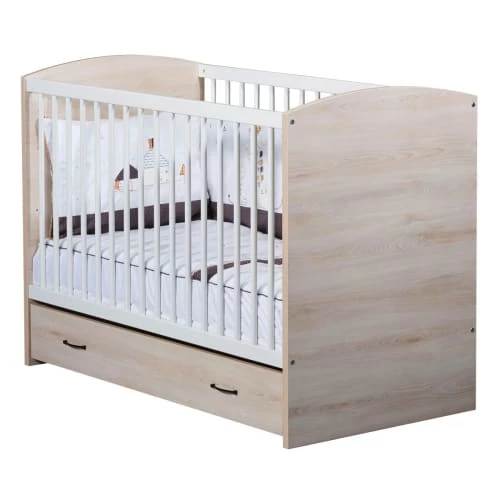 Sauthon Lits Bébé Lit Bebe 120x60 En MDF Beige 4 Sauthon Lits Bébé Lit Bebe 120x60 En MDF Beige – Image 2