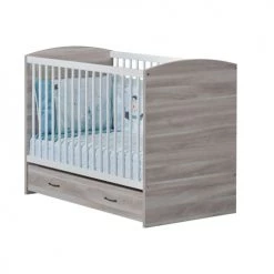 Sauthon Lits Bébé Lit Bebe 120x60 En MDF Gris Foncé -Lits bébé Soldes lit bebe 120x60 en mdf gris fonce 3