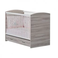 Sauthon Lits Bébé Lit Bebe 120x60 En MDF Gris Foncé -Lits bébé Soldes lit bebe 120x60 en mdf gris fonce 4