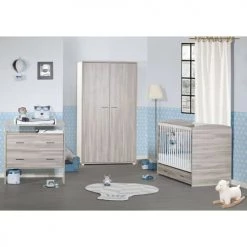 Sauthon Lits Bébé Lit Bebe 120x60 En MDF Gris Foncé -Lits bébé Soldes lit bebe 120x60 en mdf gris fonce 5